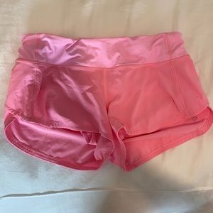 Pink lululemon shorts